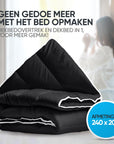 Lazy dekbed - Zwart - OUTLET