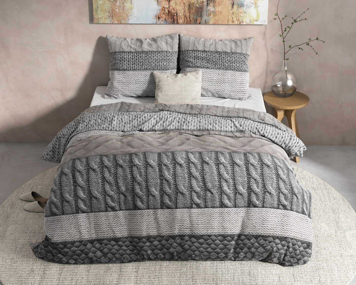 Dekbedovertrek Flanel Elin Taupe