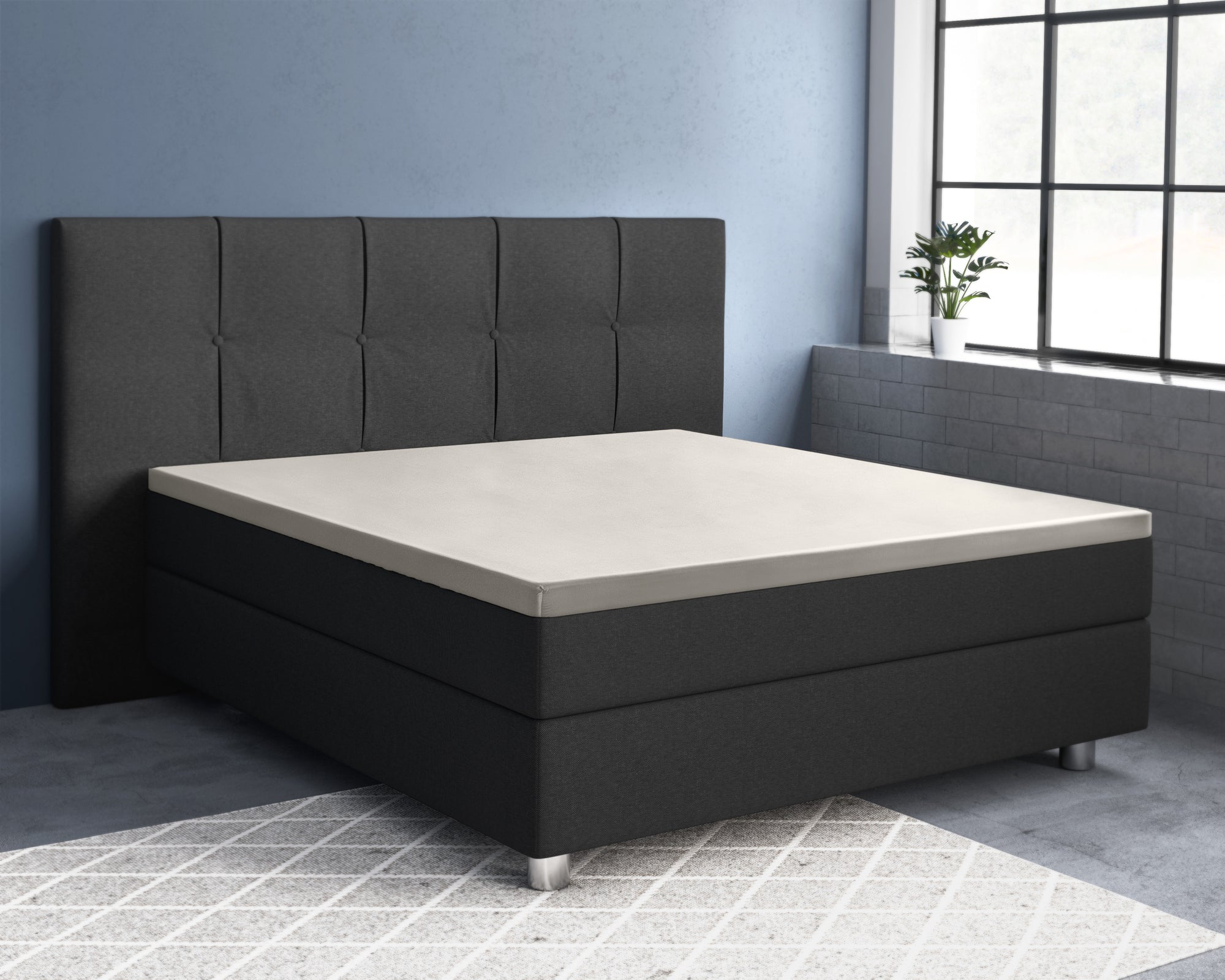 Topper hoeslaken - Katoen/Satijn