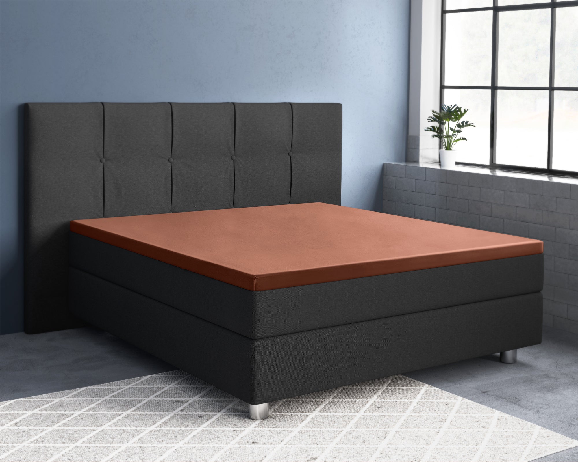 Topper hoeslaken - Katoen/Satijn