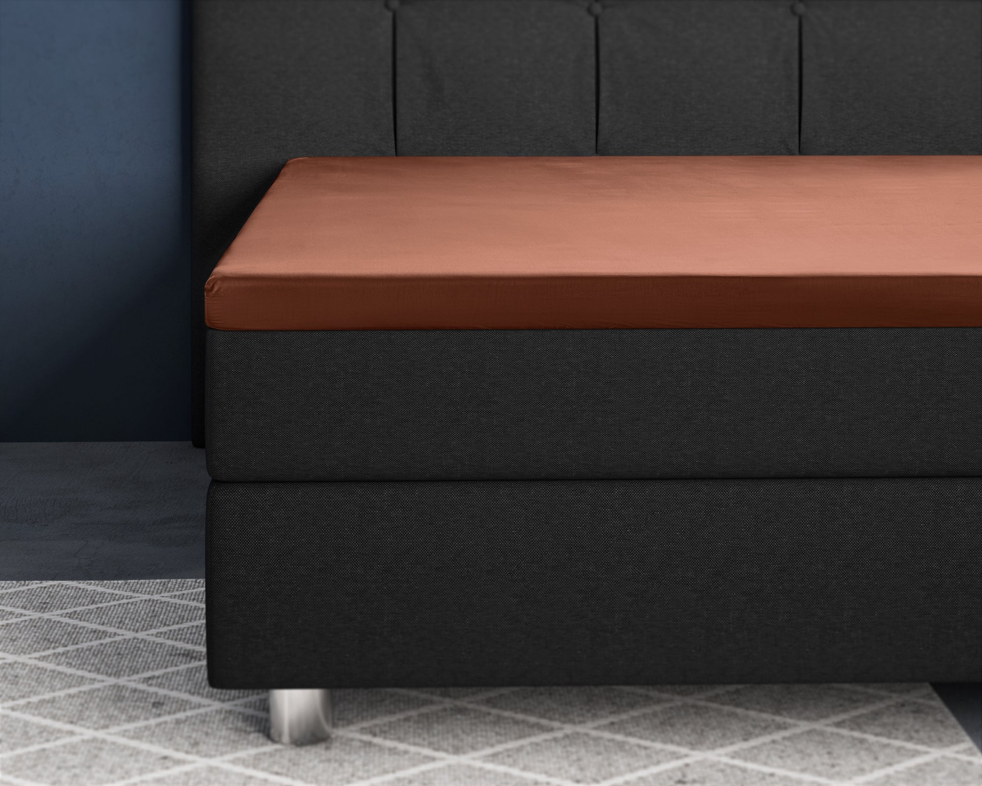 Topper hoeslaken - Katoen/Satijn