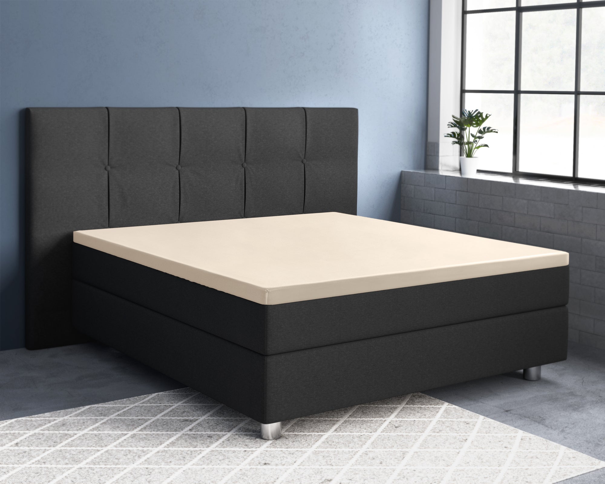 Topper hoeslaken - Katoen/Satijn