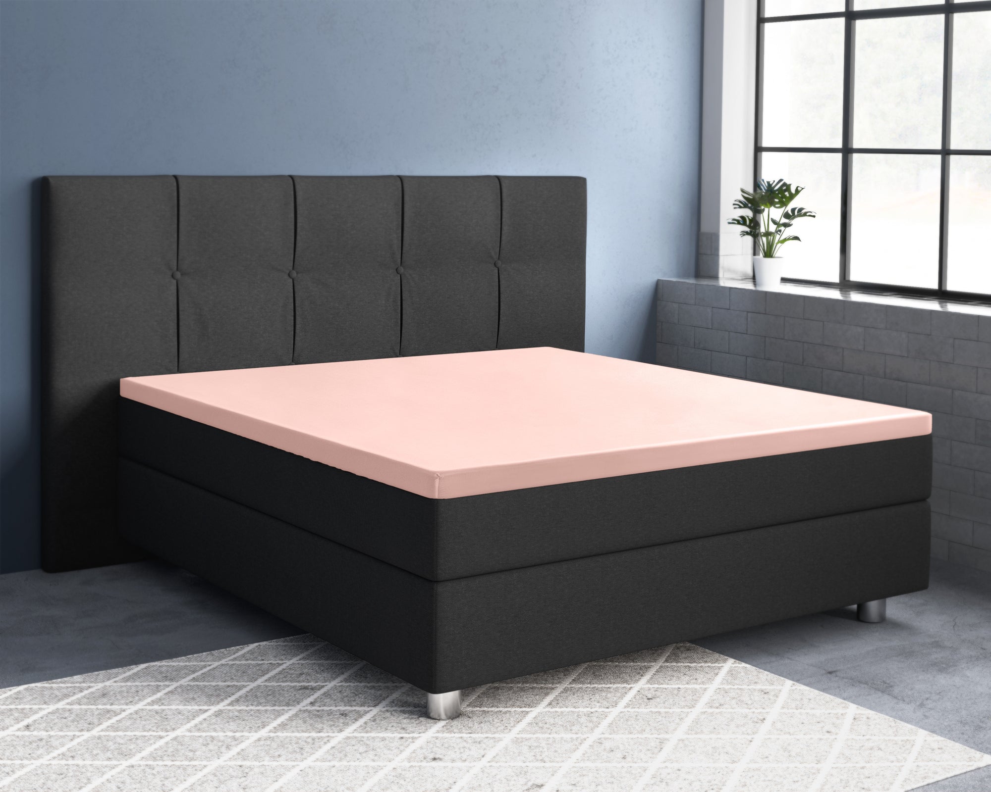 Topper hoeslaken - Katoen/Satijn