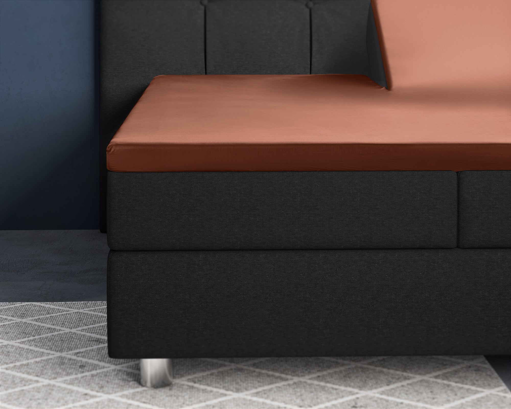 Splittopper hoeslaken - Satijn