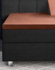 Split topper fitted sheet - Satin