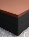Split topper fitted sheet - Satin