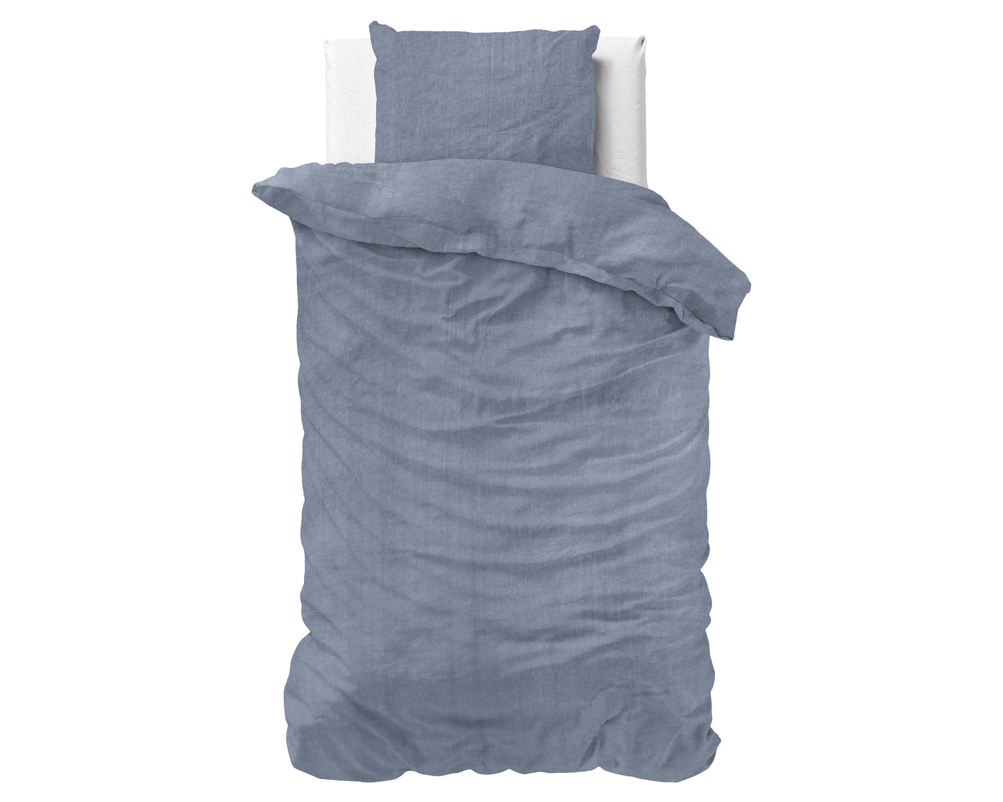 Dekbedovertrek denim stone washed