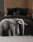 Dekbedovertrek Elephant - zwart