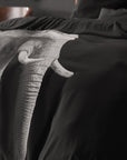 Dekbedovertrek Elephant - zwart