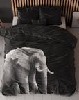 Dekbedovertrek Elephant - zwart