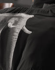Bettbezug Elefant - schwarz