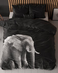 Dekbedovertrek Elephant - zwart
