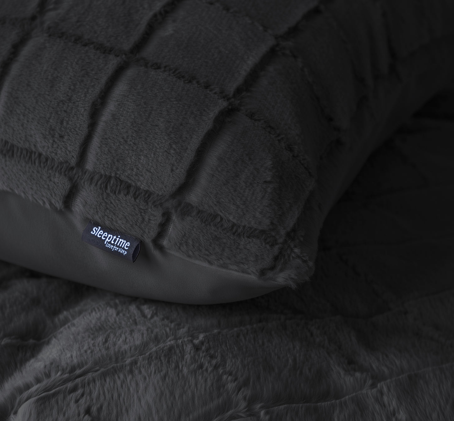 Dekbedovertrek Faux fur check