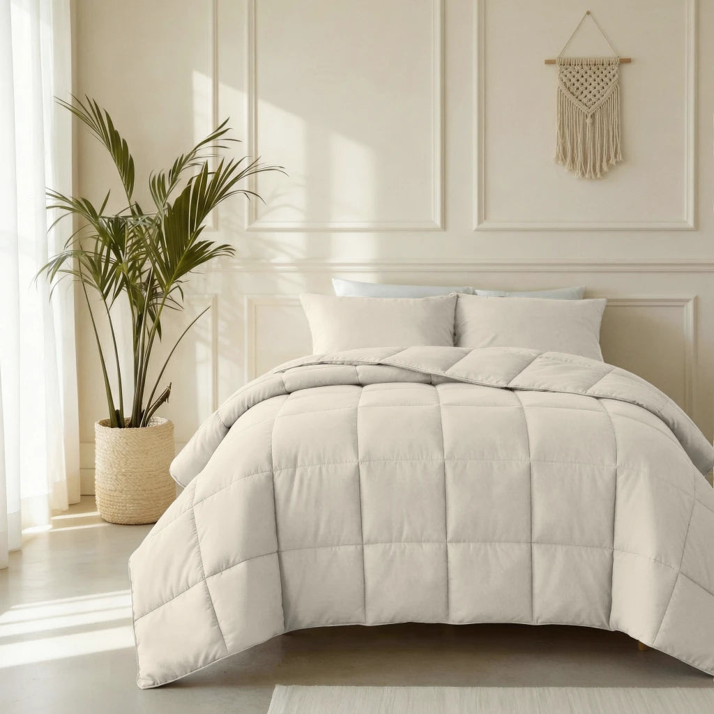 Lazy Dekbed Percale Beige