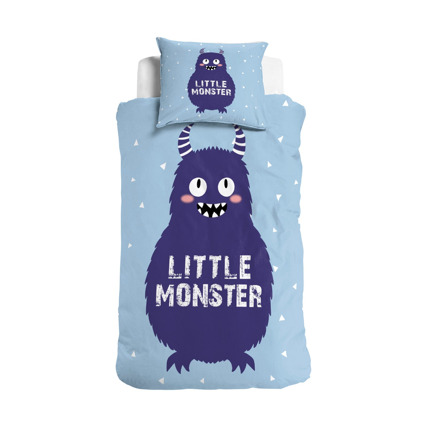 Debedovertrek Little Monster Blauw