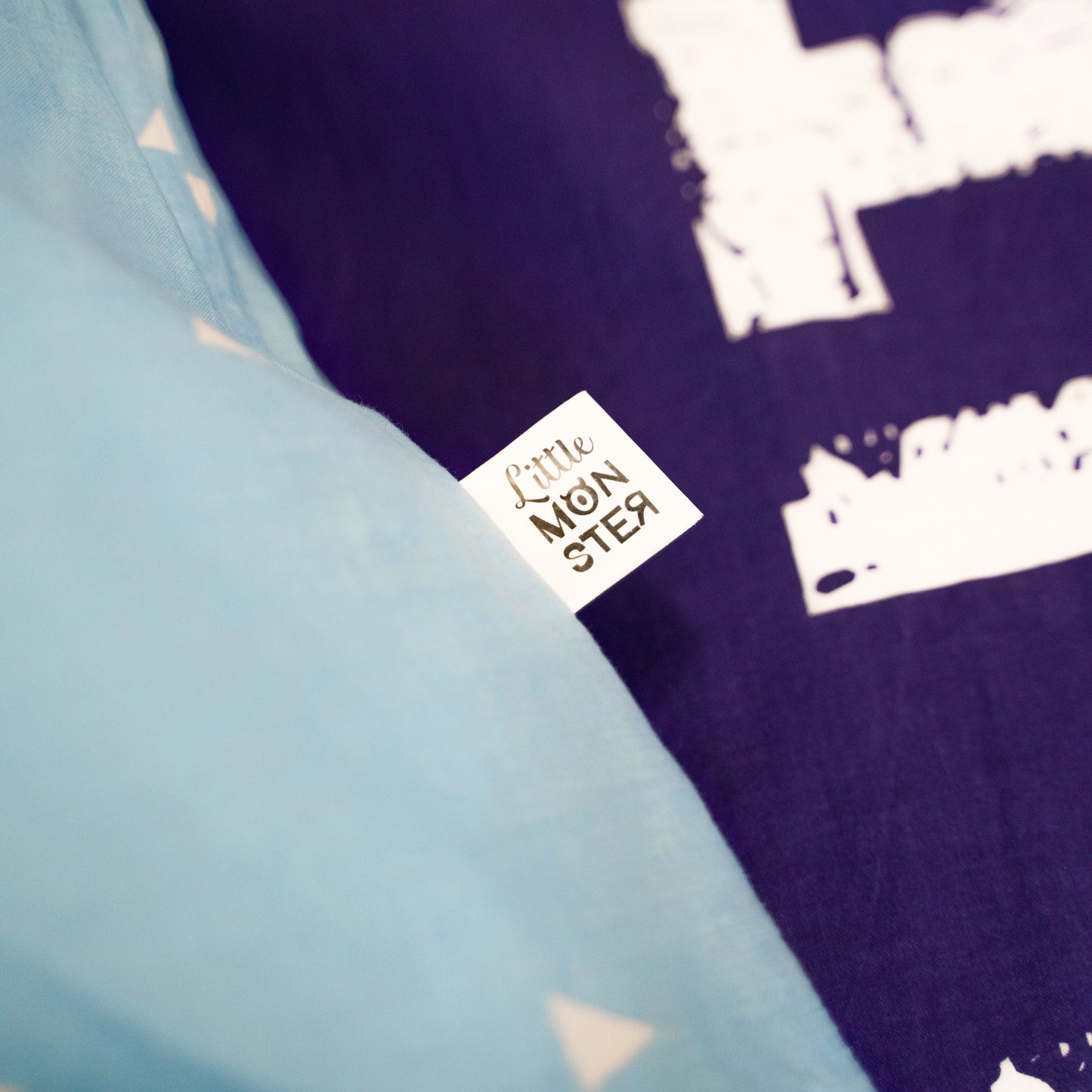 Debedovertrek Little Monster Blauw
