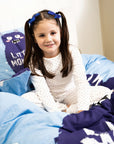 Debedovertrek Little Monster Blauw
