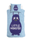 Debedovertrek Little Monster Blauw