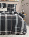 Dekbedovertrek Flanel Bruce Antraciet