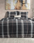 Dekbedovertrek Flanel Bruce Antraciet
