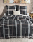 Dekbedovertrek Flanel Bruce Antraciet
