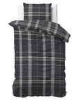 Dekbedovertrek Flanel Bruce Antraciet