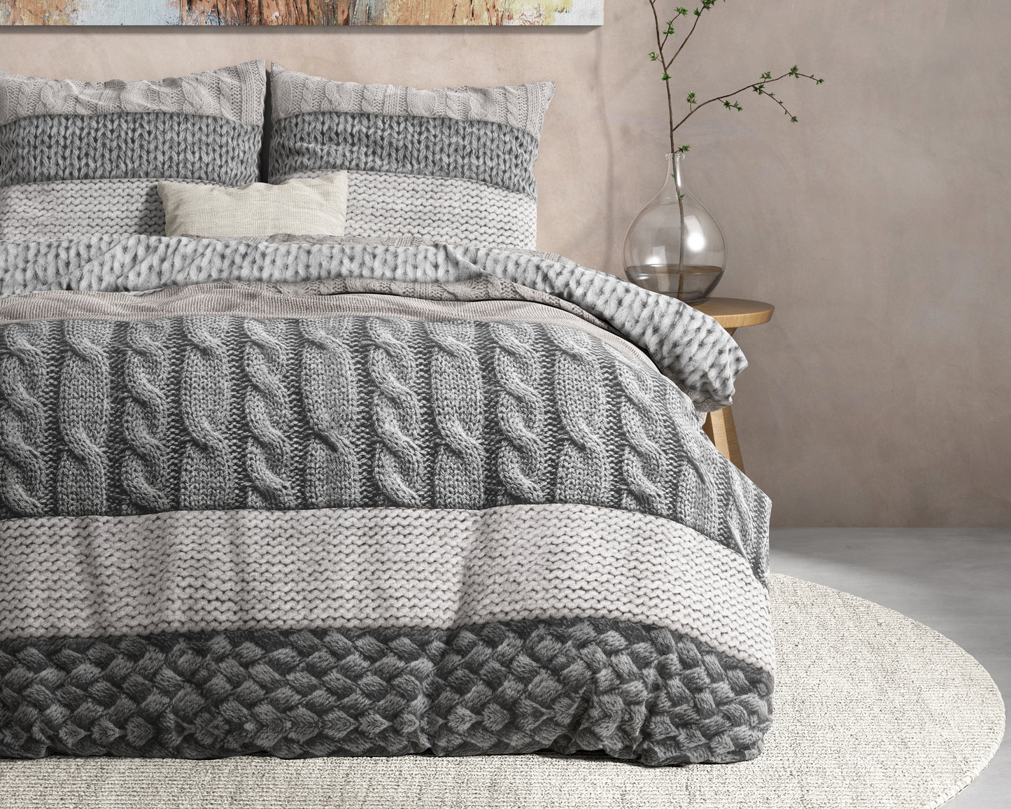 Dekbedovertrek Flanel Elin Taupe