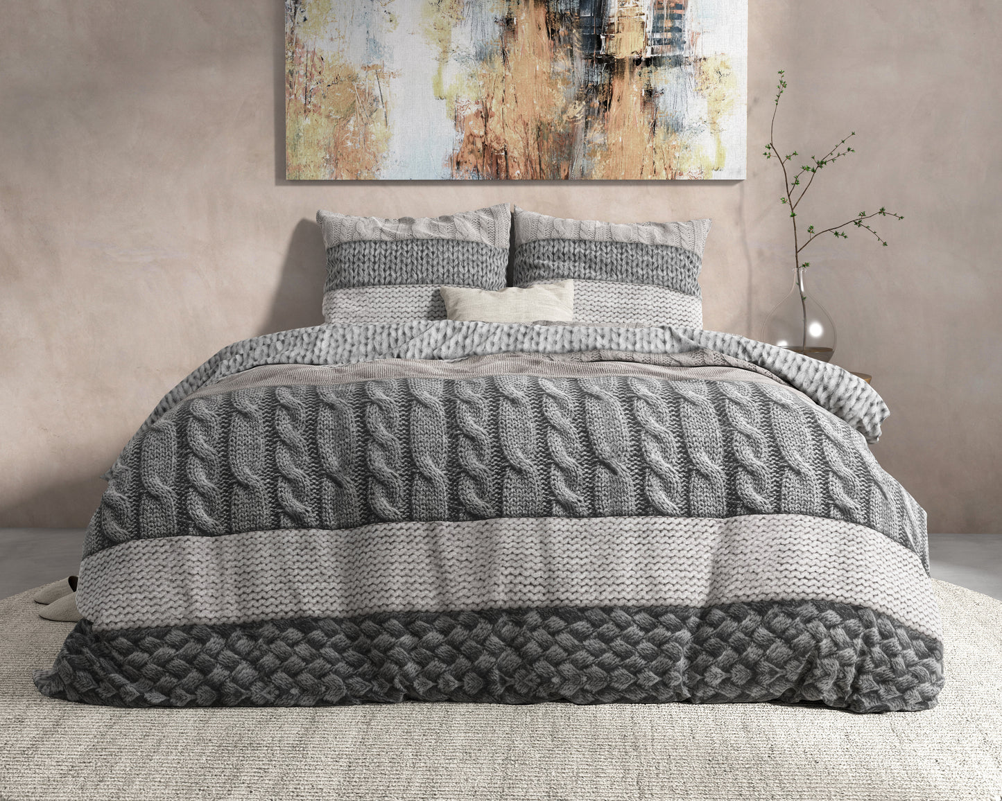 Dekbedovertrek Flanel Elin Taupe