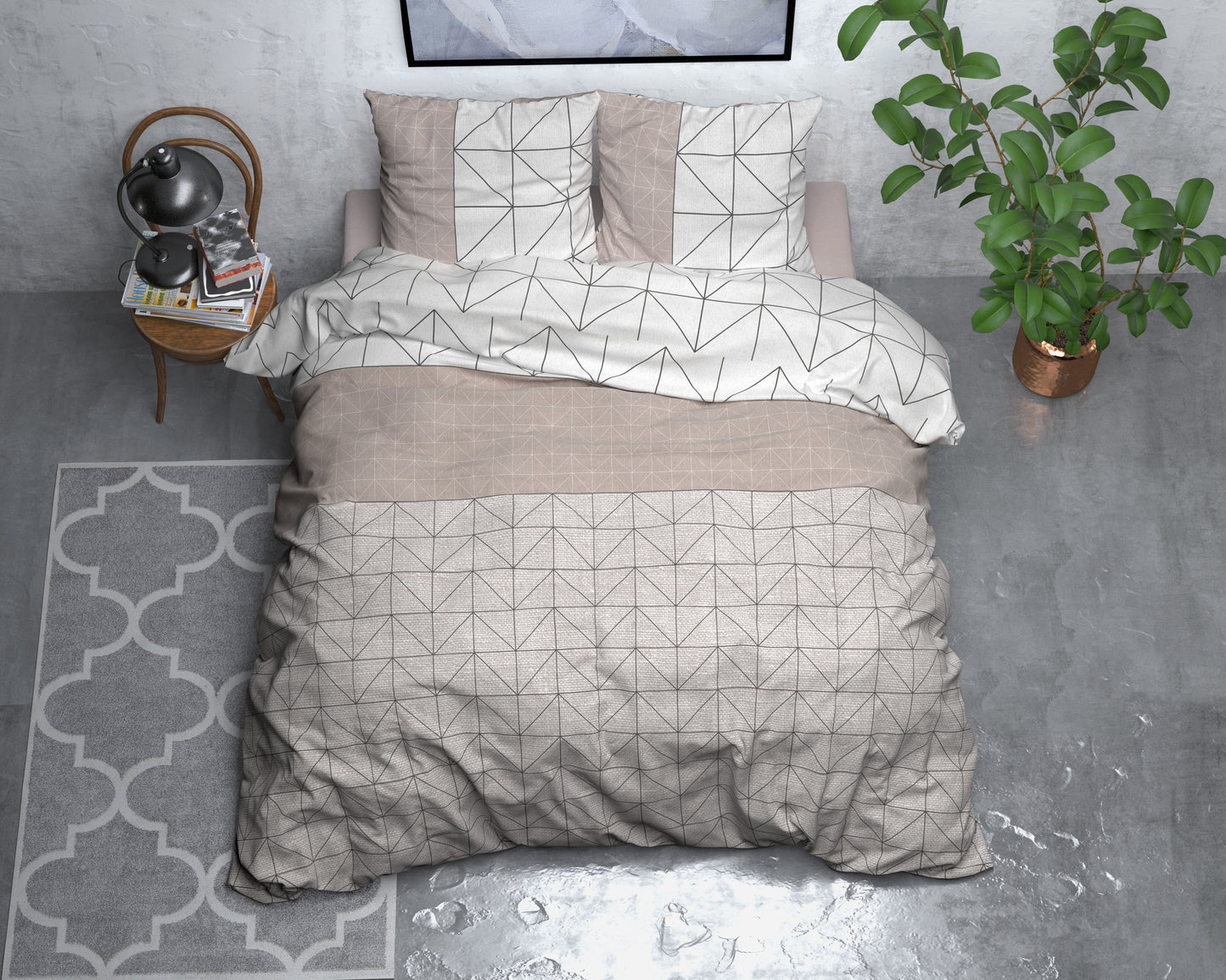 Dekbedovertrek Flanel Gino Taupe
