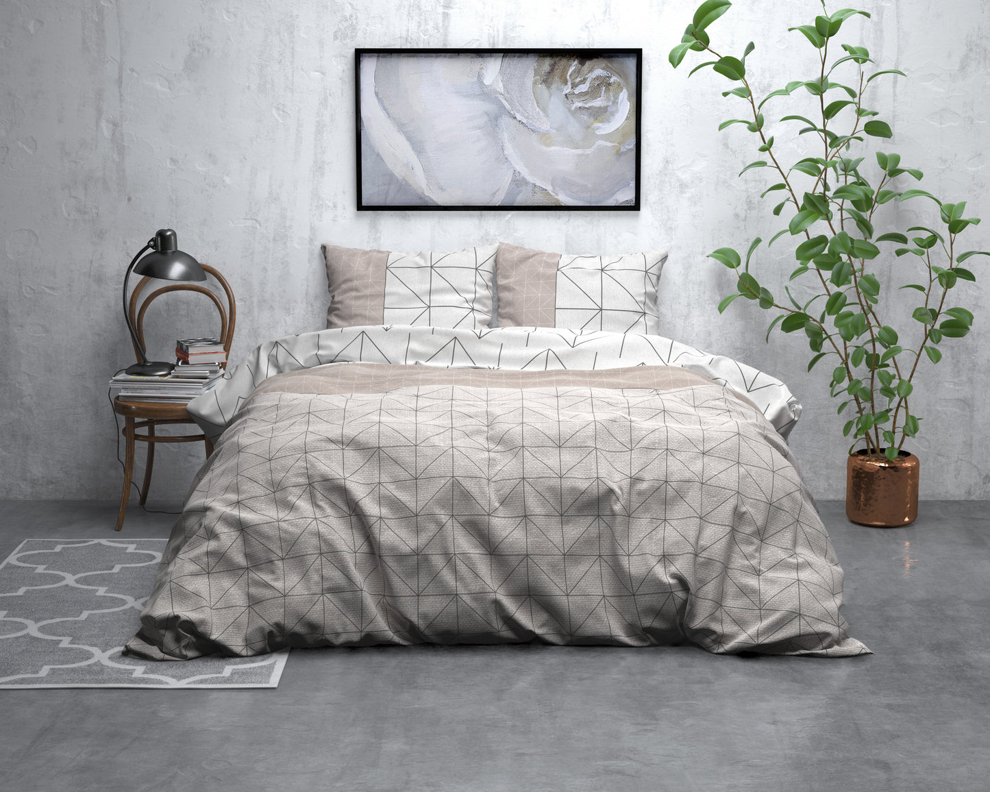 Dekbedovertrek Flanel Gino Taupe