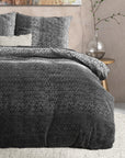 Dekbedovertrek Flanel Gradient Knits - Antraciet