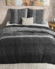 Dekbedovertrek Flanel Gradient Knits - Antraciet