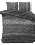 Dekbedovertrek Flanel Gradient Knits - Antraciet