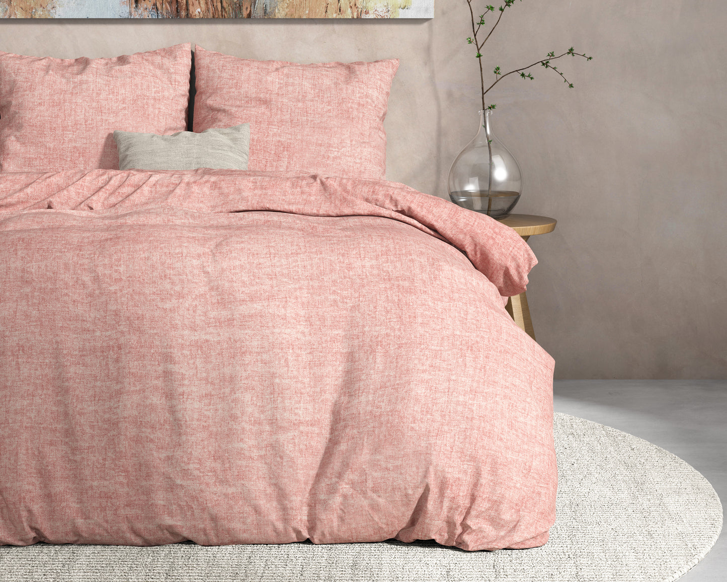 Dekbedovertrek Flanel Leo Roze