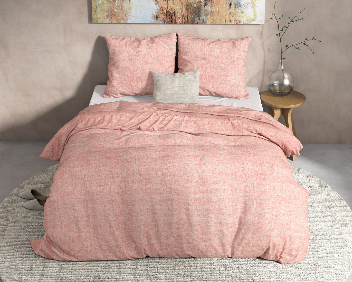 Dekbedovertrek Flanel Leo Roze