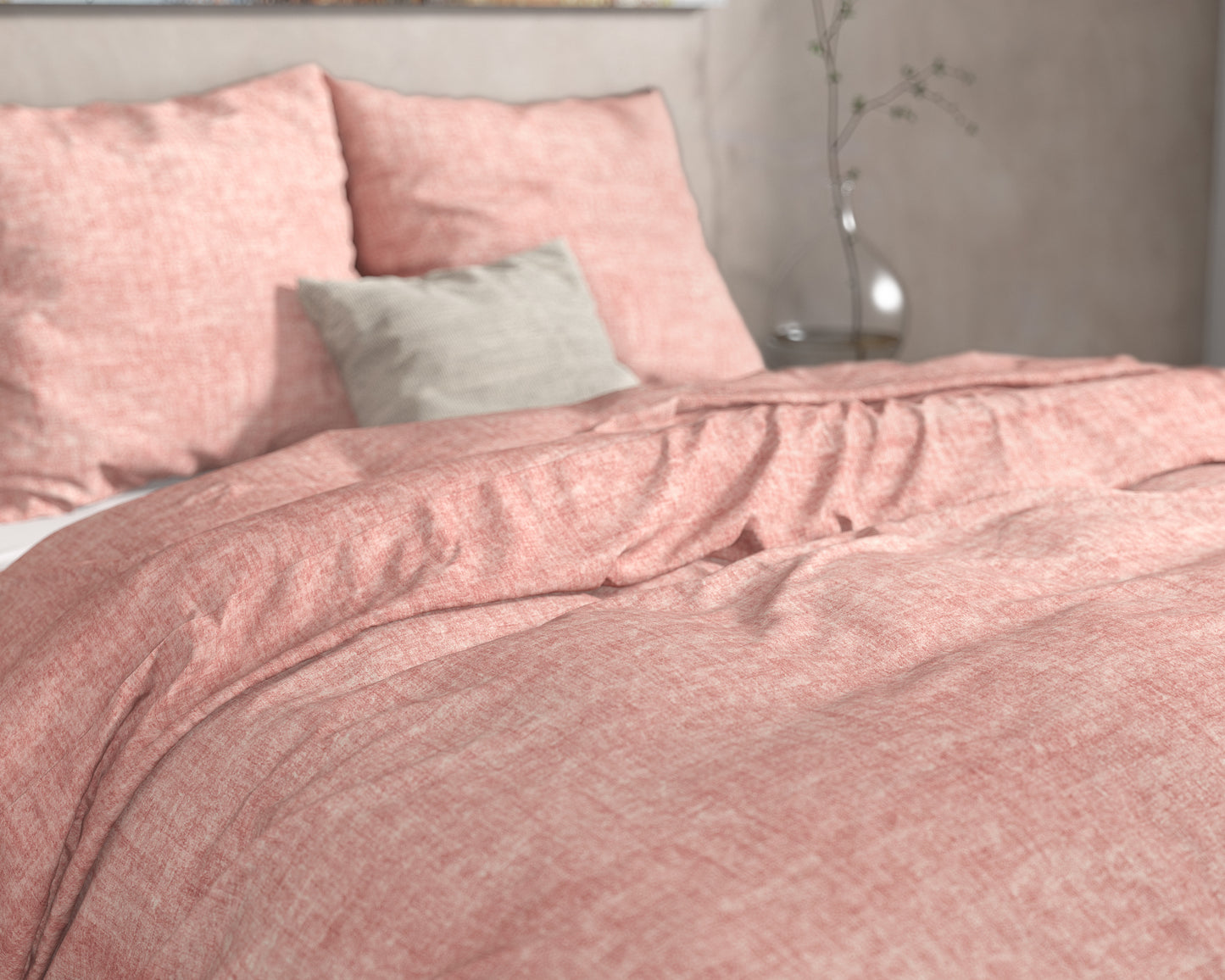 Dekbedovertrek Flanel Leo Roze