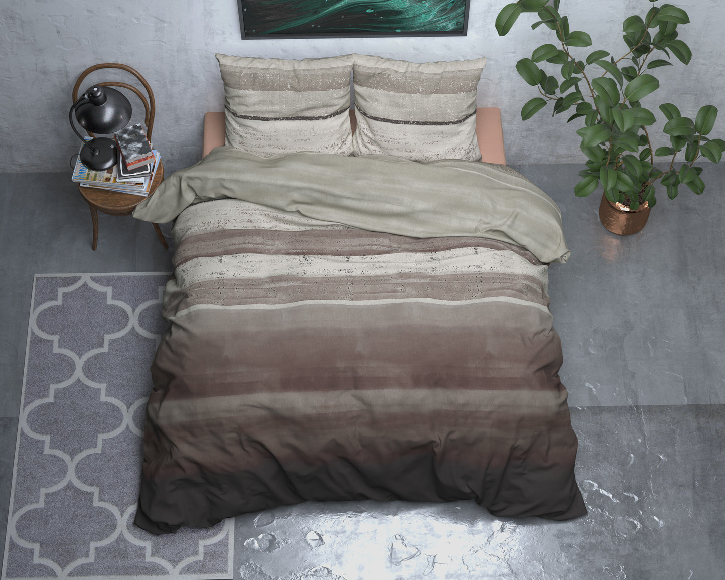 Dekbedovertrek Flanel Marcus Taupe