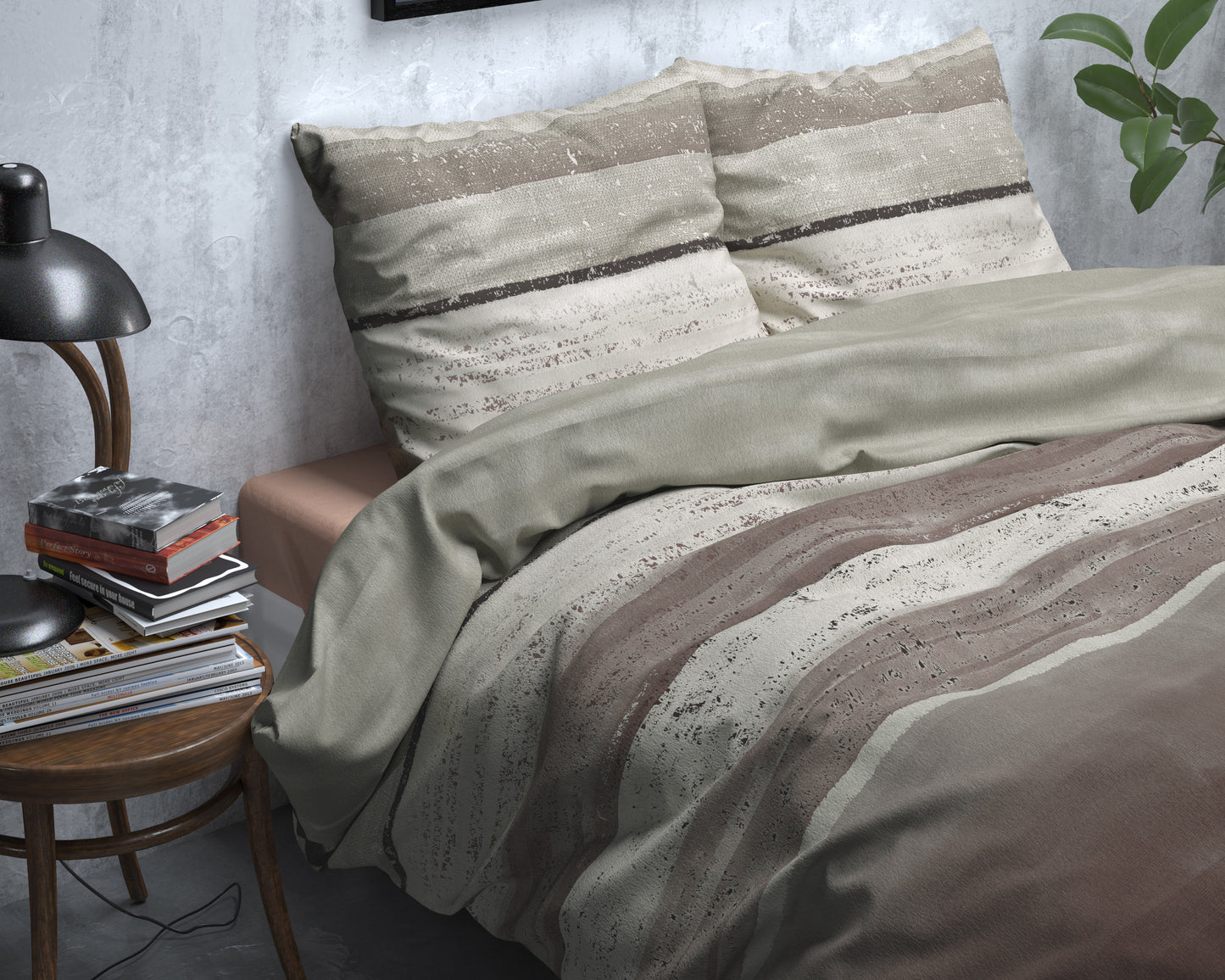 Dekbedovertrek Flanel Marcus Taupe