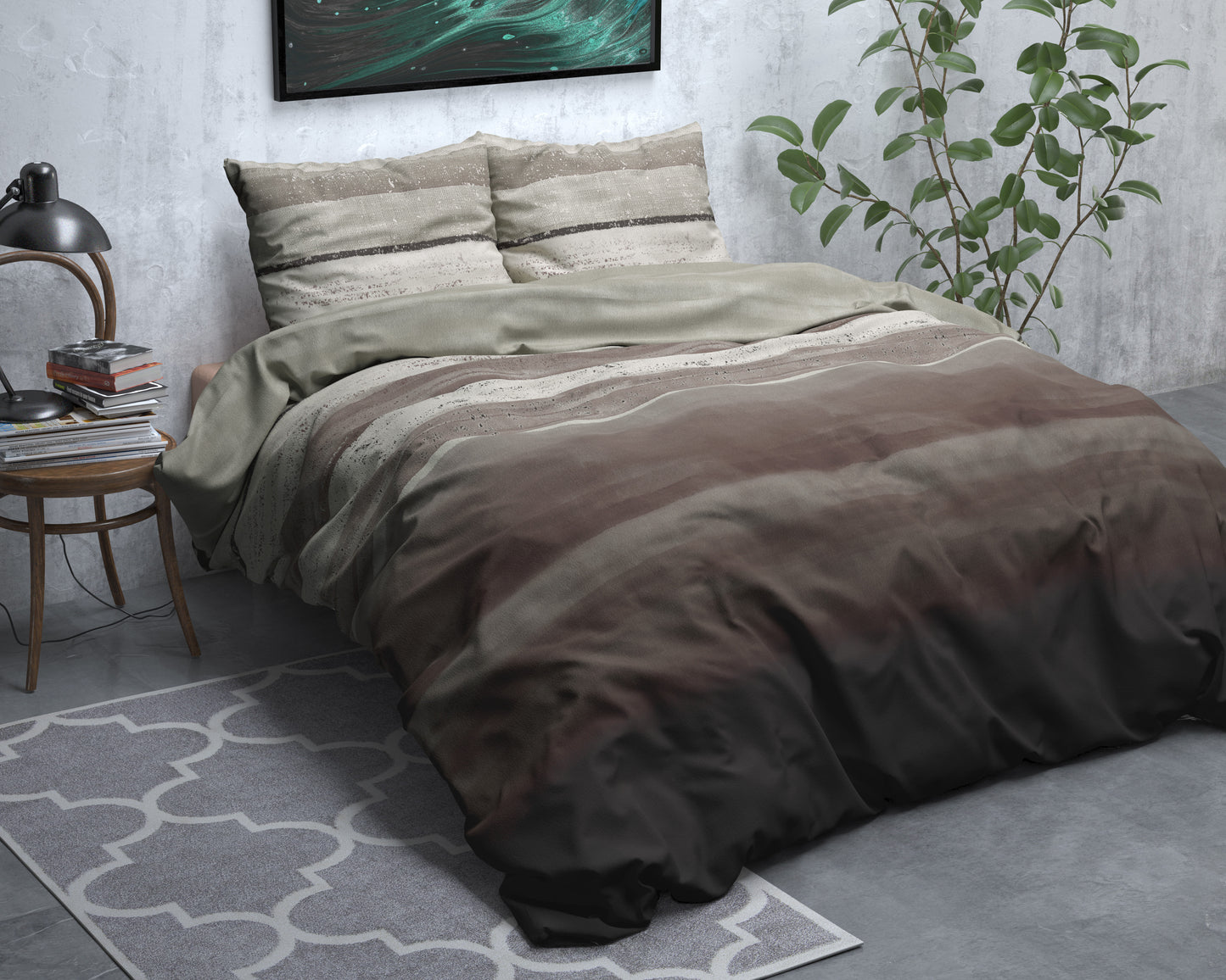 Dekbedovertrek Flanel Marcus Taupe