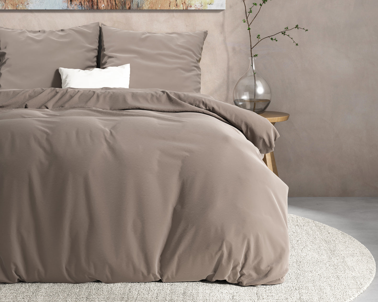 Dekbedovertrek Flanel Mendez -Taupe