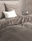 Dekbedovertrek Flanel Mendez -Taupe