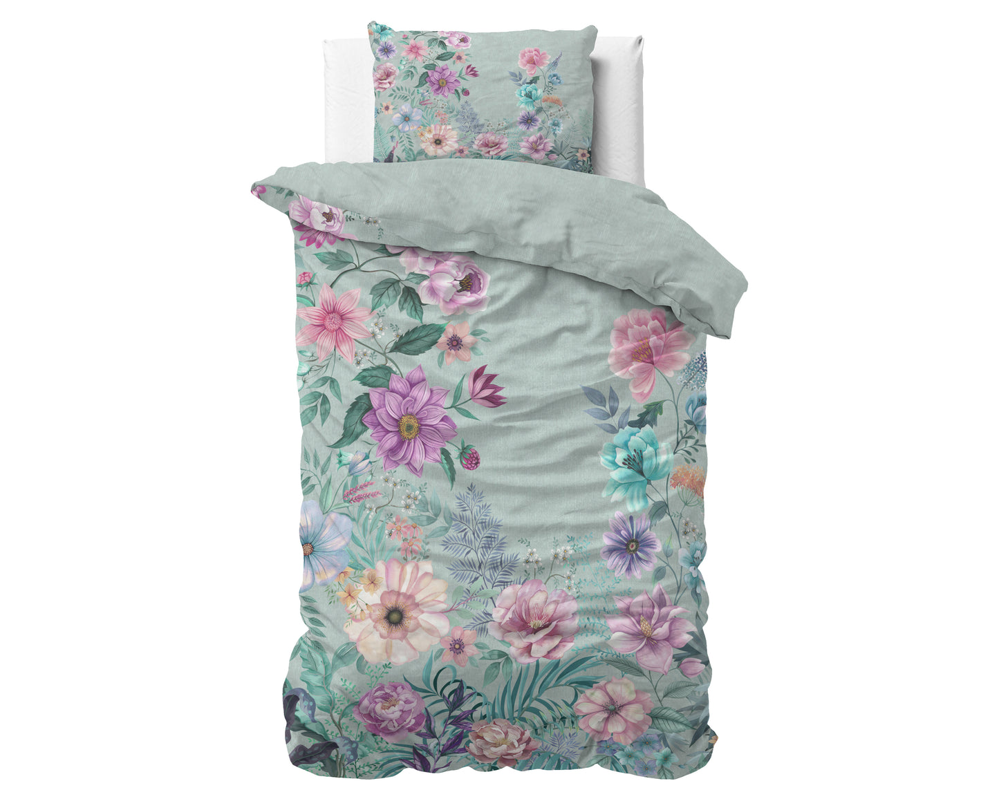 Dekbedovertrek Flore Blauw