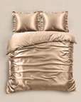 Dekbedovertrek Glossy satijn taupe