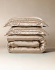 Dekbedovertrek Glossy satijn taupe