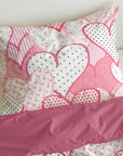 Dekbedovertrek Hearts love Roze