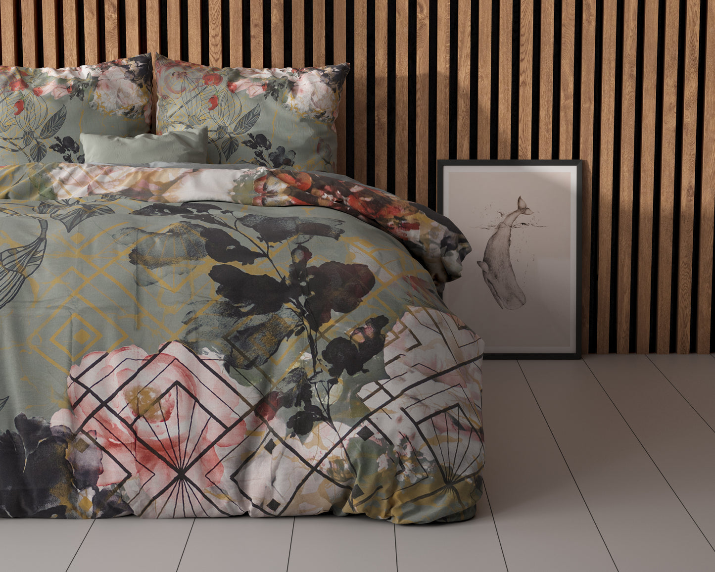 Dekbedovertrek Marble Art Deco Groen