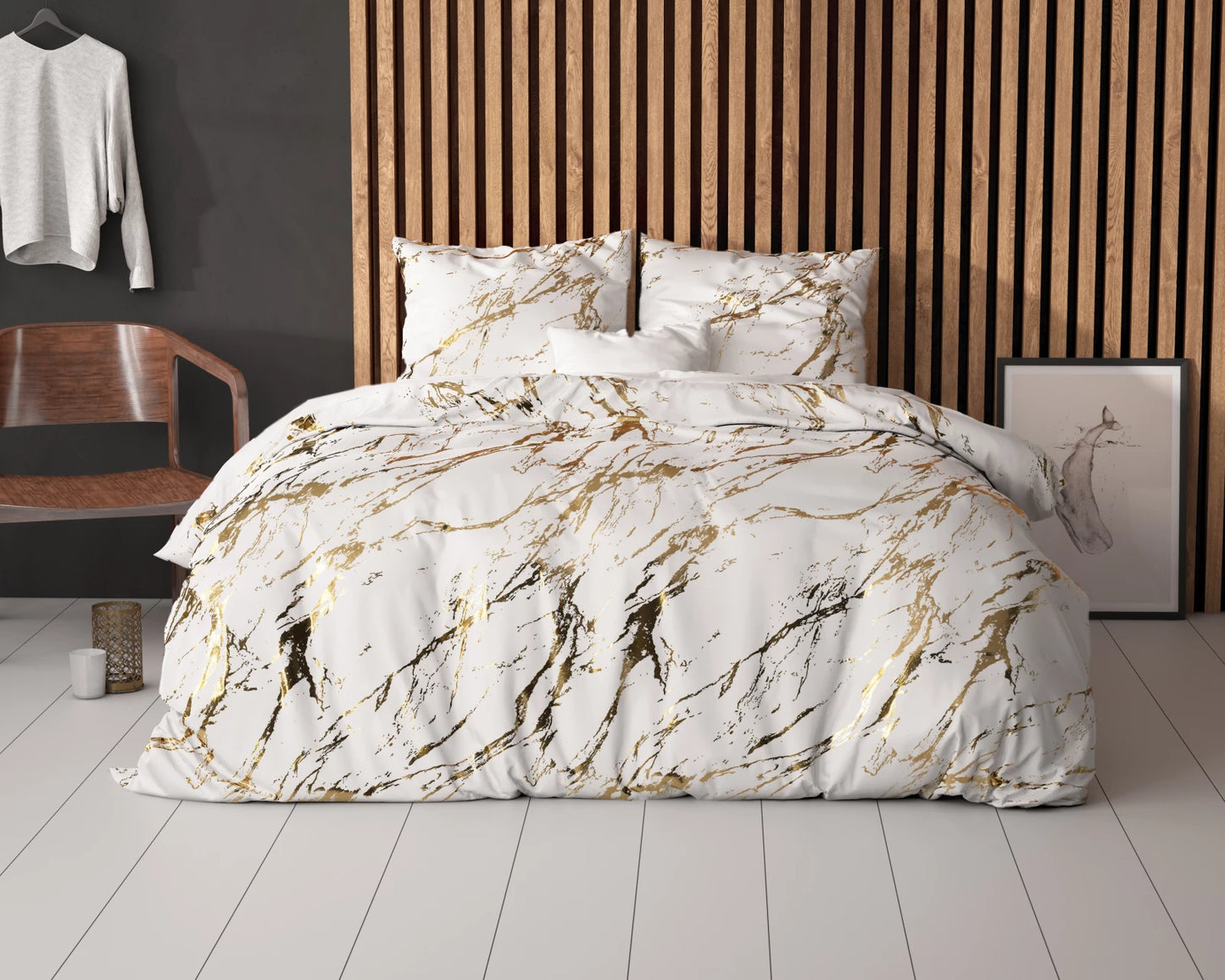 Dekbedovertrek Marble Wit