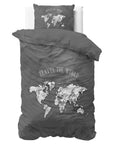Dekbedovertrek Marble World Antraciet