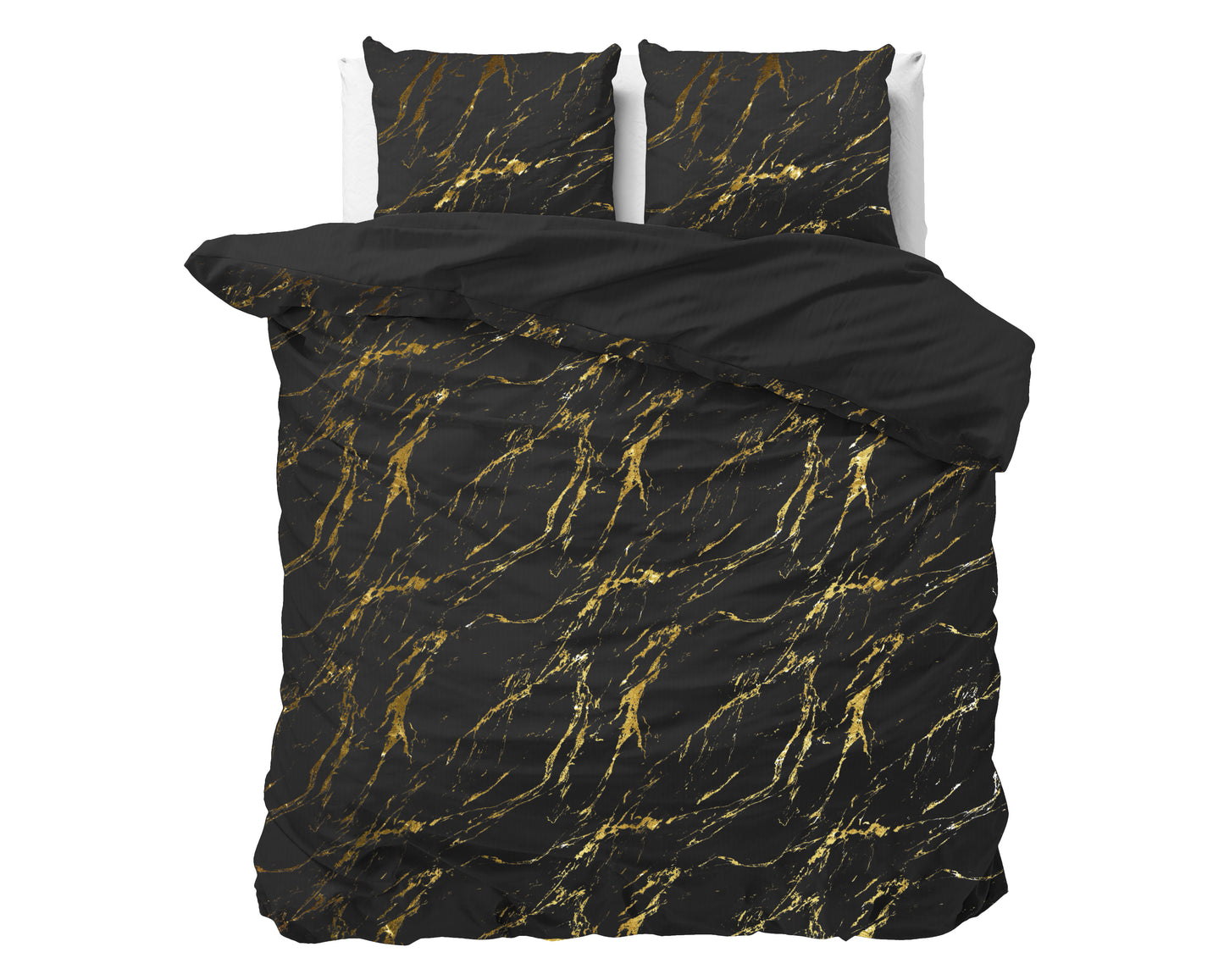 Dekbedovertrek Marble Zwart