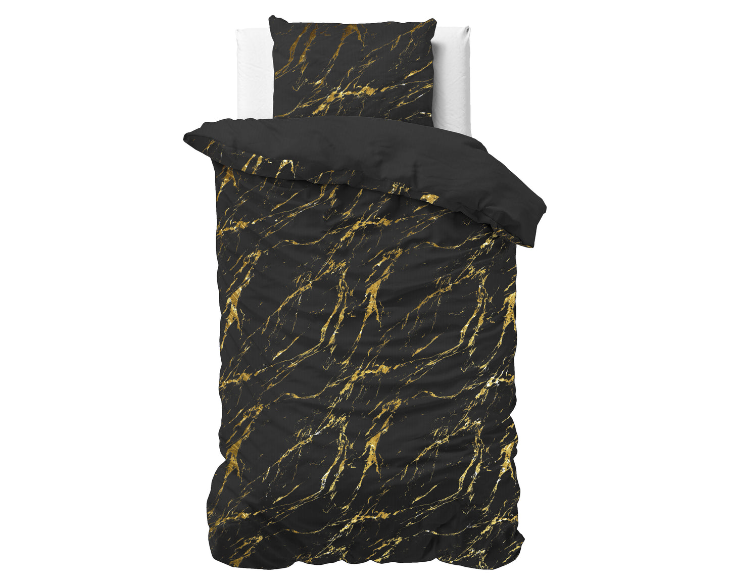 Dekbedovertrek Marble Zwart